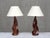 Sculptural Table Lamps in Mahogany by Claude Chauvy, France, 1950s, Set of 2 For Sale - Image 14 of 17