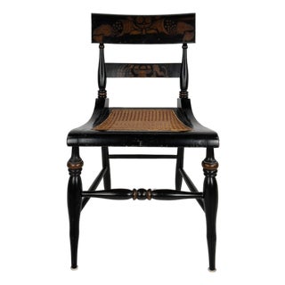 Late 19th Century Hitchcock Style Chair With Cane Seat For Sale