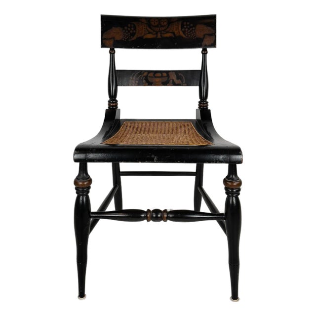 Late 19th Century Hitchcock Style Chair With Cane Seat For Sale