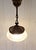 French Pendant Lamp with Metal Mounting and Decorated Glass Shade, 1930s For Sale - Image 3 of 7