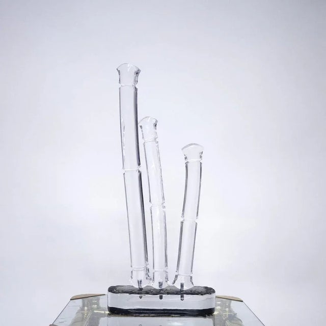 Bamboo Sculpture in Acrylic Glass, 1960s For Sale - Image 3 of 8