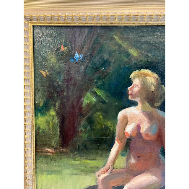1940s Female Nude Painting Signed M.S.Pearson For Sale - Image 4 of 8