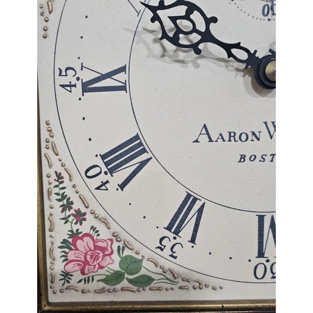 Colonial Aaron Willard Mahogany Grandfather Clock Henry Ford Museum Rocking Ship For Sale In Cleveland - Image 6 of 9