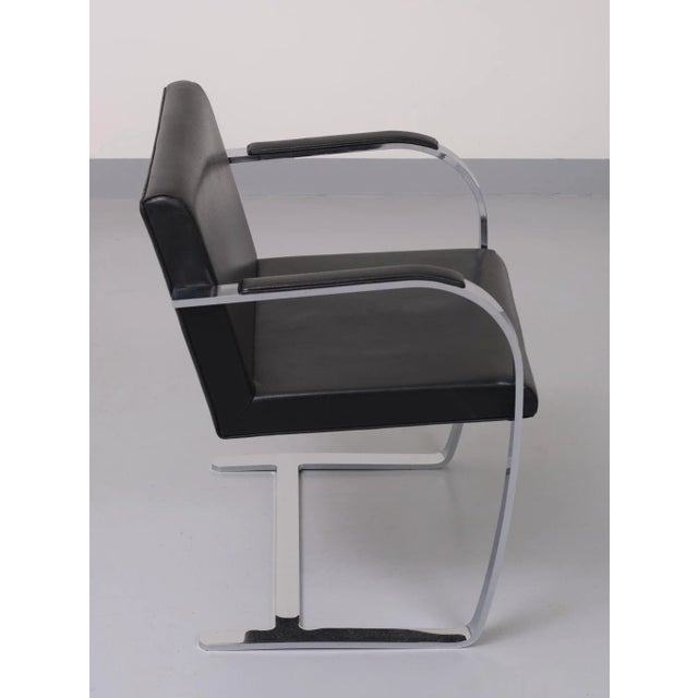 Black Leather Brno Chair by Mies Van Der Rohe For Sale - Image 4 of 10