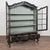 19th-century Danish oak display cabinet or vitrine with a newer professionally applied layered black painted exterior...
