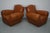 French Cognac Moustache Back Leather Club Chairs, 1950s, Set of 2 For Sale - Image 12 of 18