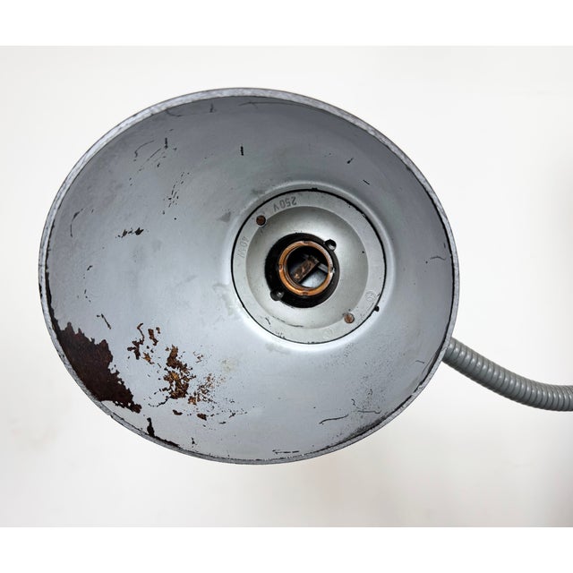 Brown Industrial Grey Scissor Wall Lamp from Elektroinstala, 1960s For Sale - Image 8 of 18