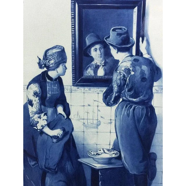 A very large plate by dutch delft porceleyne fles after c. Bisschop, 1889 a delft porceleyne fles wall plate after a...