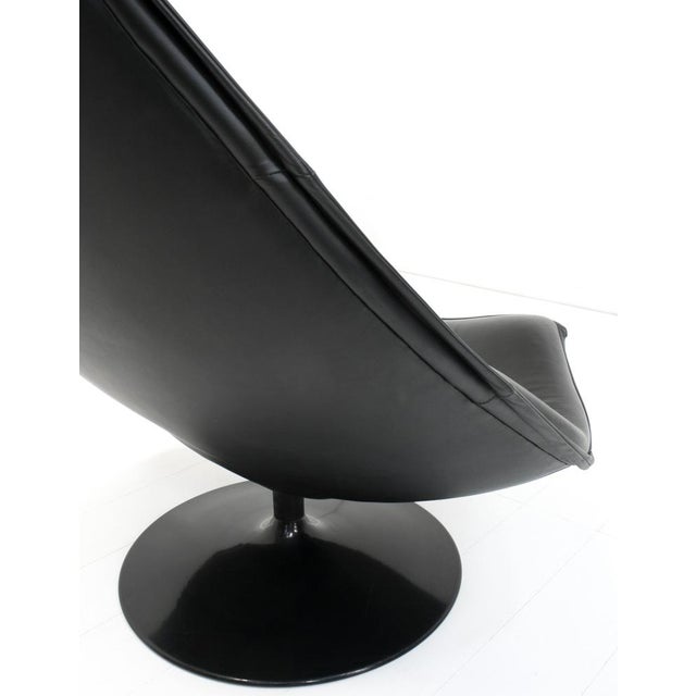 Black Leather F585 Swivel Lounge Chair by Geoffrey Harcourt for Artifort, 1970s For Sale - Image 9 of 16