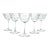 1910s Antique Fostoria “Lotus” 5 Etched Optic Cordial Wine Glasses For Sale