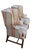 Vintage Baker Furniture Celadon & Rust Striped Wingback Chairs With Nailhead Trim — Pair For Sale - Image 12 of 18