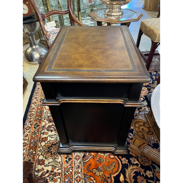 Mid 20th Century Vintage Leather Top Side Table Chairish