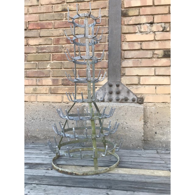 Old Bottle Dryer in Galvanized Iron, 1930s For Sale - Image 9 of 9