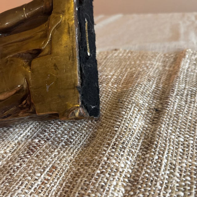 1970s Art Deco -- 1970's Pompeian Bronze Literature Bookend For Sale - Image 5 of 6