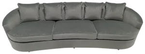 Hugo Velvet Green Curve Sofa by Kingcome, 2000s