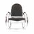 Black Mid-Century Modern Rocking Chair with Chrome Frame and Fabric Seat, 1970s For Sale - Image 8 of 9