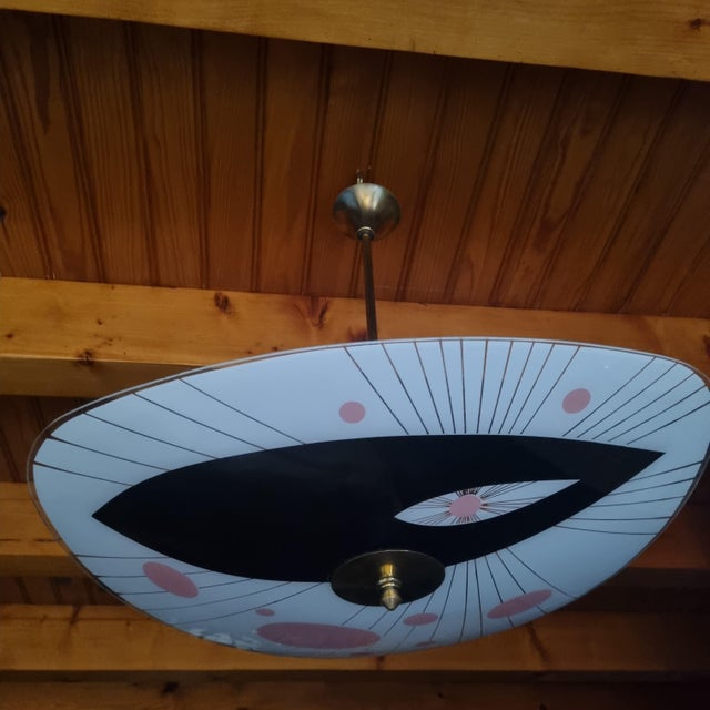 Opaline Pendant Light, 1960s For Sale - Image 9 of 14