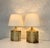 Danish Mid-Century stoneware table lamps of the 1970s by Haico Nitzsche. Sculptural lamps in earthy colored glazed...
