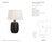 Chapman & Myers by Visual Comfort Signature Pemba Large Combed Table Lamp in Chimney Black with Linen Shade Designer:...