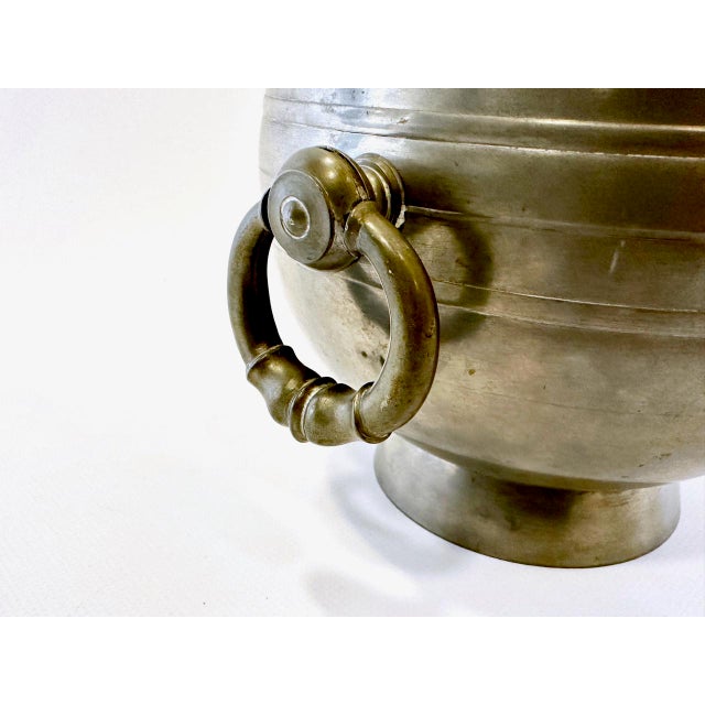 Swedish Art Deco Pewter Globe Vase with Handles from GAB, 1935 For Sale - Image 15 of 18