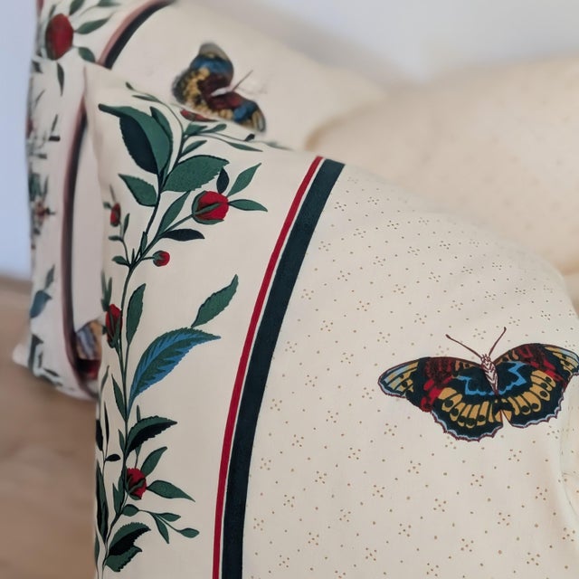 Transitional Decors Barbares Papillons Tchekhonine Lumbar Pillows For Sale - Image 3 of 6