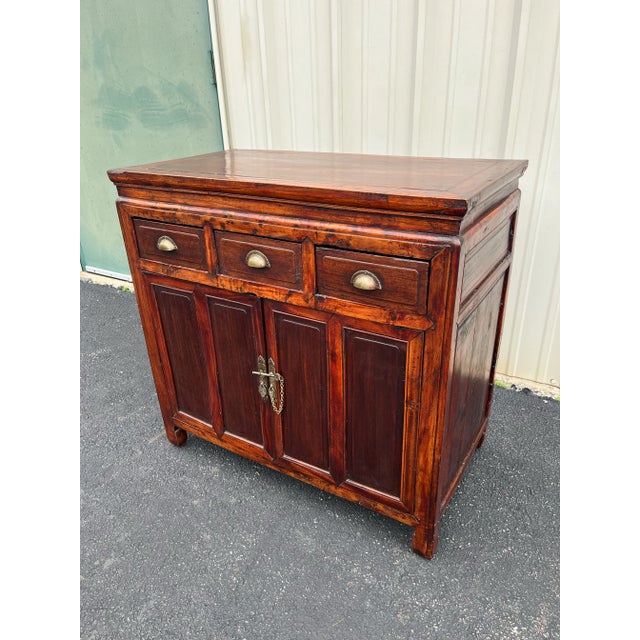 Chinese Antique Chinese Rosewood Chest of Drawers or Cabinet- Early 1900s For Sale - Image 3 of 12