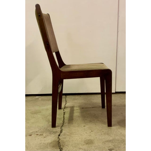 1960s Set of Six Dining Room Chairs Made in Dark Wood by Faarstrup From 1960s For Sale - Image 5 of 11