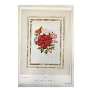 1980s Mrs. Jane Webb-London Floral Bouquet Lithoprint For Sale