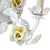 Mid 20th Century Electrified Wall Sconces With Ceramic Flowers & Metal Leaves; A Pair For Sale - Image 10 of 11
