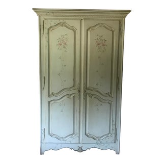 Ethan Allen Painted French Country Armoire For Sale