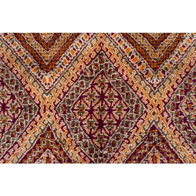 Rug & Kilim Vintage Moroccan Berber Wool Rug With Geometric Motifs by Rug & Kilim, 1950-1959 For Sale - Image 4 of 9
