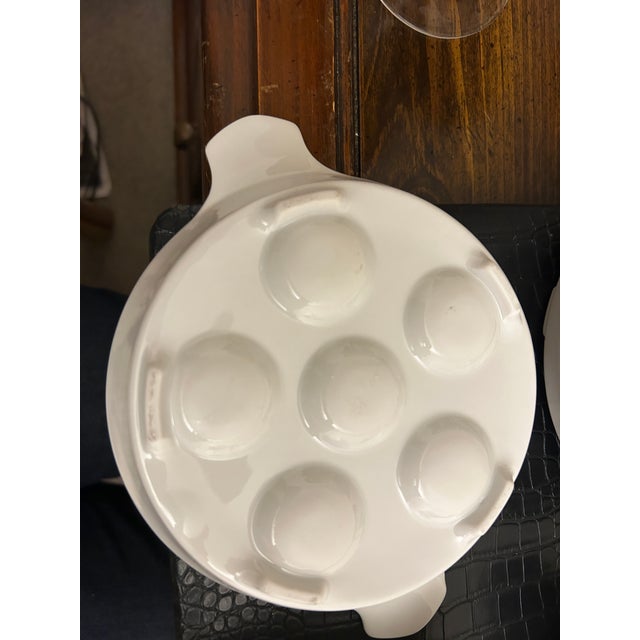 Mid-Century Modern Vintage California Pottery Escargot Plates. Set of 4 For Sale - Image 3 of 5