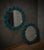 Mid-Century Modern Art Deco Wall Mirror in Murano Blue Glass and Brass, 2000 For Sale - Image 3 of 11