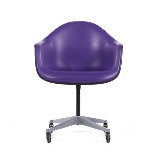 Eames for Herman Miller Mid Century Purple Padded Fiberglass