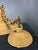 Wood Mid-Century Modern Italian Witch Hat Pencil Reed Rattan Bamboo and Brass Pendant Lamp, 1970s For Sale - Image 7 of 12