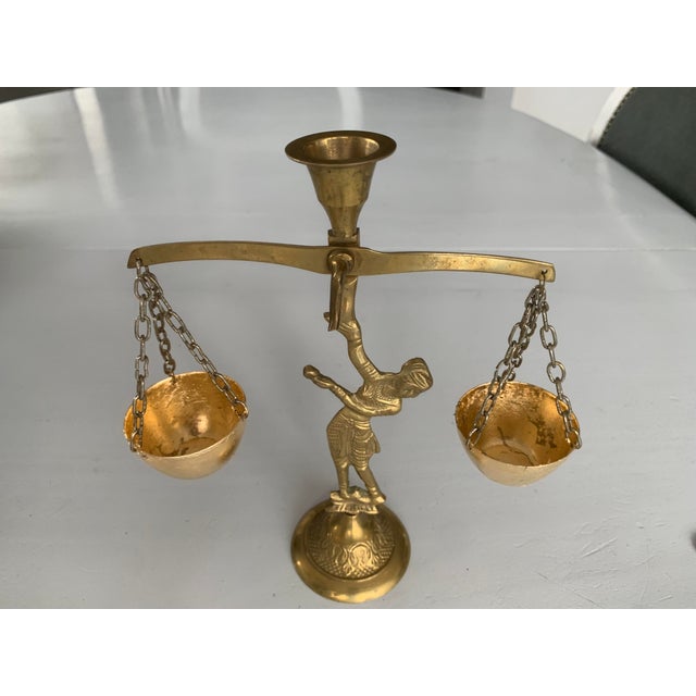 Brass Figurine of Woman with Scales, 1950s For Sale - Image 18 of 18