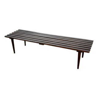 Mid-Century European Slat Bench or Coffee Table, Yugoslavia, C. 1960s For Sale