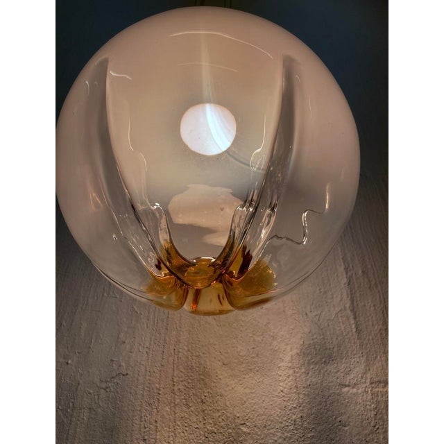 Mid-Century Modern Italian Glass Globe Pendant Lamp, 1960s For Sale - Image 12 of 15