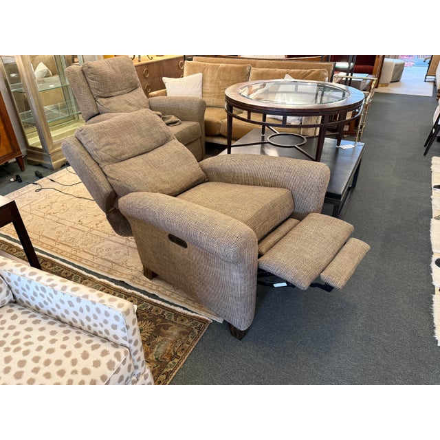 Modern Flexsteel Belle Power Rocking Recliner, Granite For Sale - Image 3 of 11