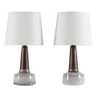 Danish Ceramic Table Lamps by Einar Johansen for Søholm, 1960s, Set of 2 For Sale