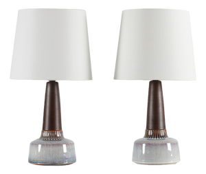 Danish Ceramic Table Lamps by Einar Johansen for Søholm, 1960s, Set of 2