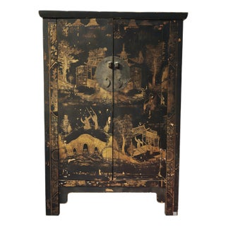 Chinese Chinoiserie-Style Landscape Cabinet For Sale