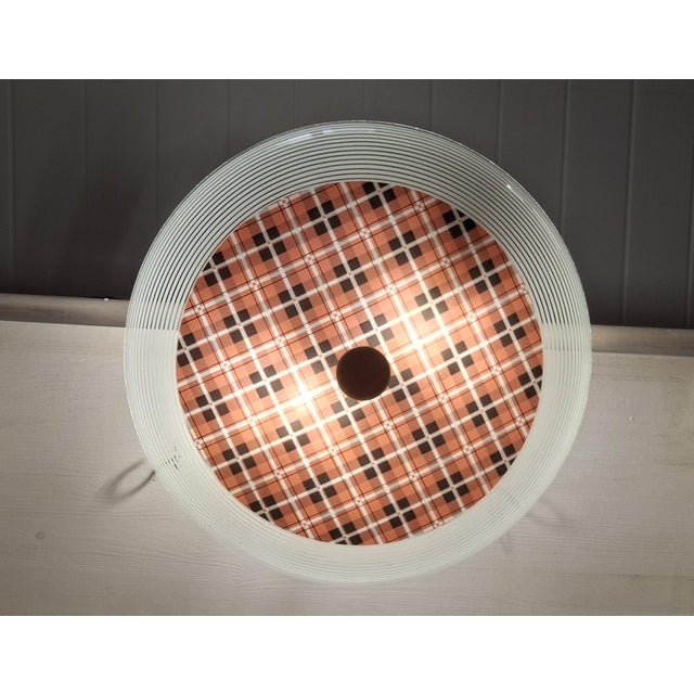 Mid-Century Modern German Ceiling Lamp with Domed Glass Bowl, 1960s, in Very Good conditions. Designed 1960 to 1969 Up to...