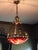 Maitland - Smith 1980s Authentic Maitland-Smith Ornate Brass and Iron Empire Style Chandelier With a Penshell Inlaid Bowl For Sale - Image 4 of 17