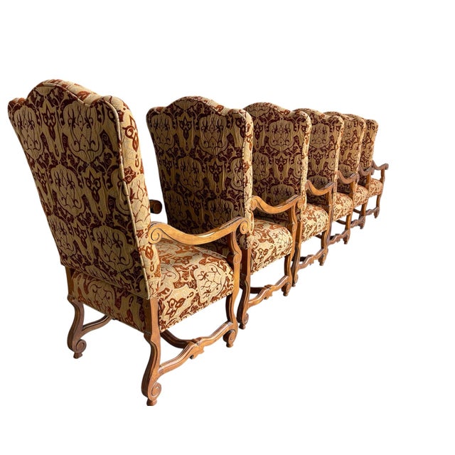 Century Furniture “Amelia” Carved Wood Arm Dining Chairs | Set of 6 For Sale In Naples, FL - Image 6 of 12