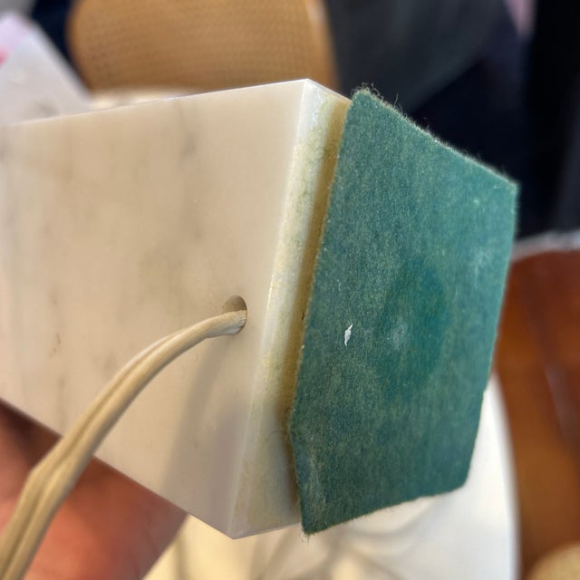 Stone Vintage Modern Marble Table Lamp in the Style of Florence Knoll For Sale - Image 7 of 7