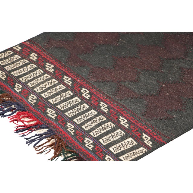 1950s Vintage Afghan Kilim, With Polychromatic Geometric Patterns, From Rug & Kilim For Sale - Image 5 of 6