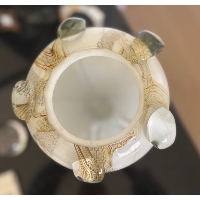 Contemporary Large Scale Vintage Murano Style Teardrop Art Glass Vase For Sale - Image 3 of 18