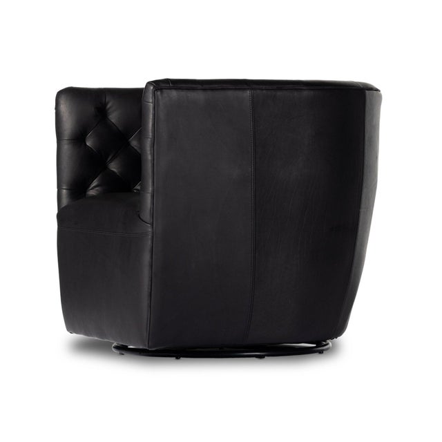 Four Hands Hanover Swivel Chair - Heirloom Black For Sale - Image 10 of 12