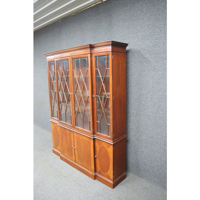 Baker Furniture Company Baker Historic Charleston Mahogany Breakfront For Sale - Image 4 of 12